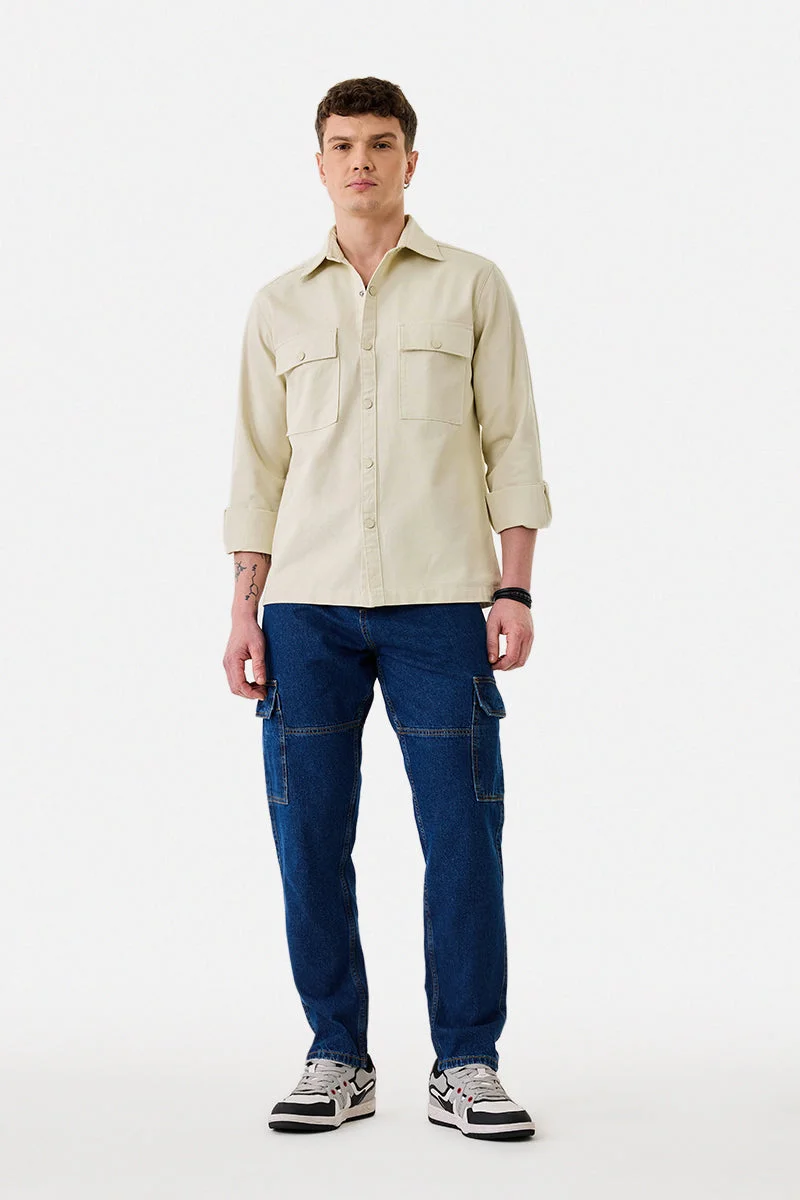 SNITCH Relaxed Fit 100% Cotton Overshirt